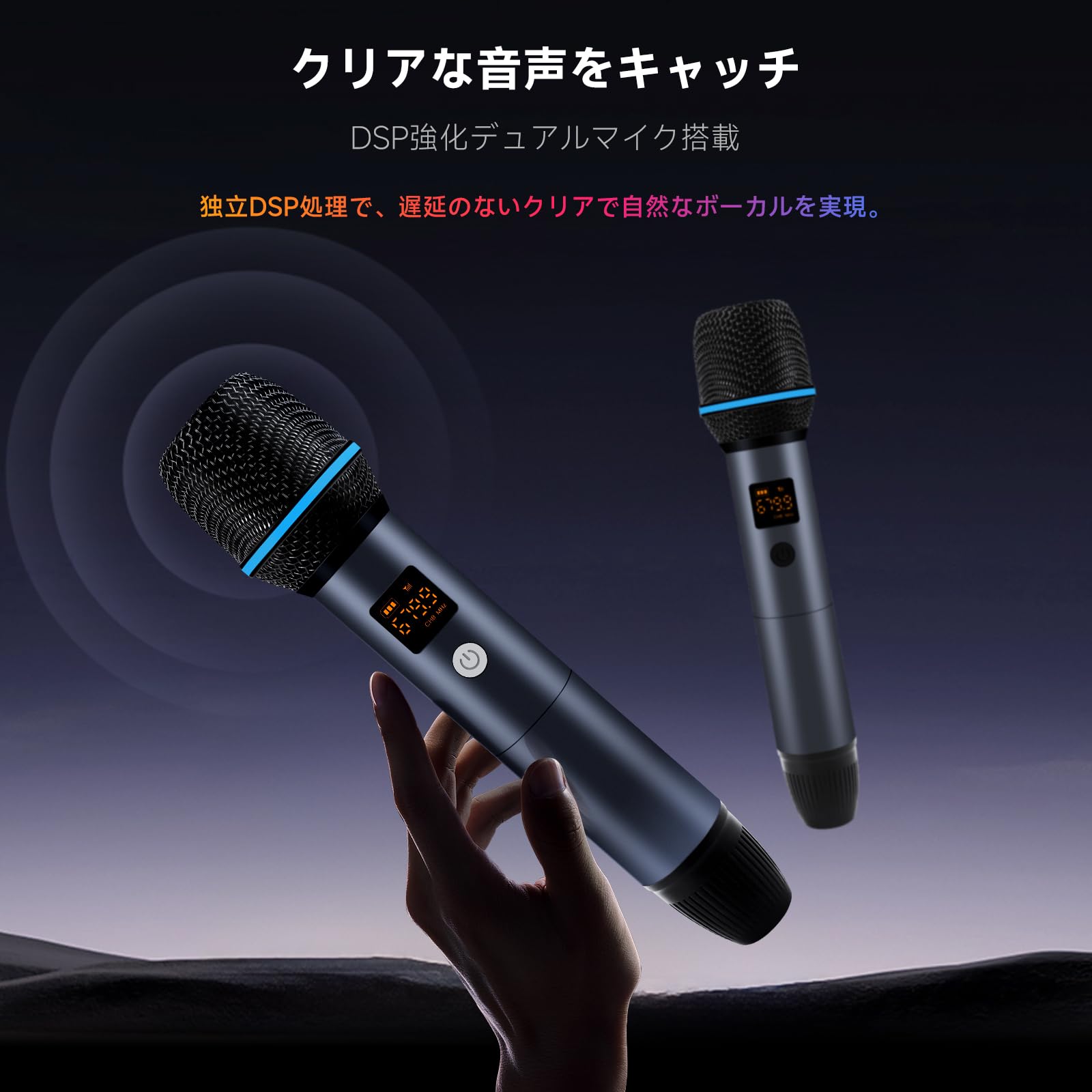Amazon.co.jp: ATOTOEXCEL ワイヤレスマイクキット｜デュアル