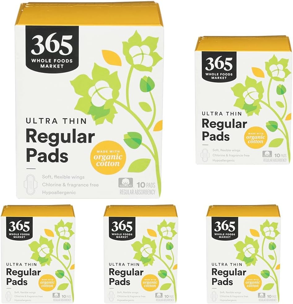 Azalea, Organic Cotton Pads, Regular, 10 ct (Pack of 5)