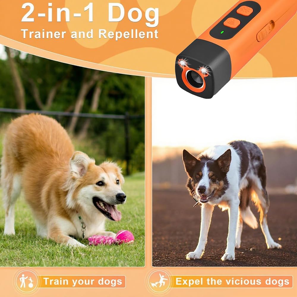 Ruhemeister Pro Ultraschall Anti-Bell Gerät - Hundetrainer Mit 3 Frequenzen & LED-Taschenlampe