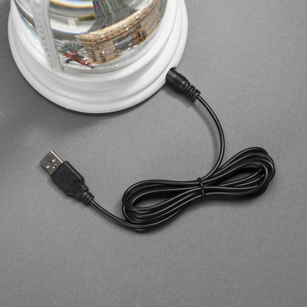Konstsmide Dekoracje świąteczne LED kula śnieżna scena paryska i funkcja obracania punkty orientacyjne/wewnętrzne, 5-godzinny timer/zasilanie bateryjne: 3 x C 1,5 V (excl)/świąteczna latarnia 1