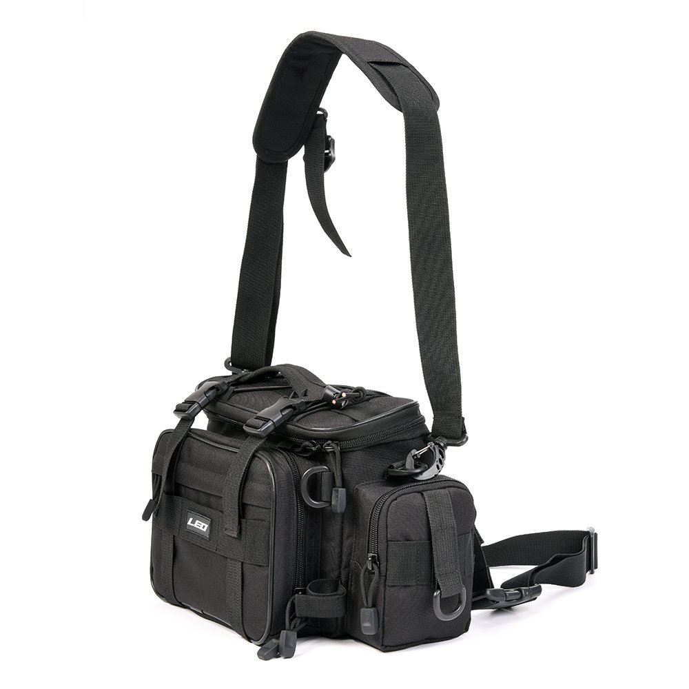 LIXADA Sac de pêche multifonctionnel Bandoulière Taille Sac à leurres Tackle Utilitaire Stockage Plein air