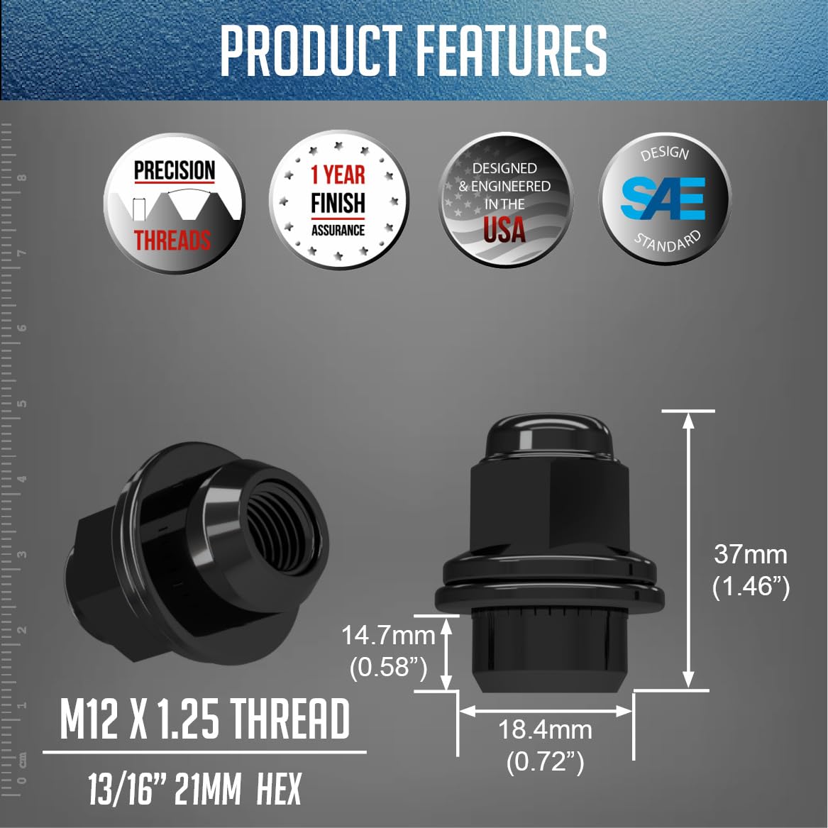 Amazon.com: Wheel Accessories Parts 20 Pcs M12x1.25 12x1.25 Thread