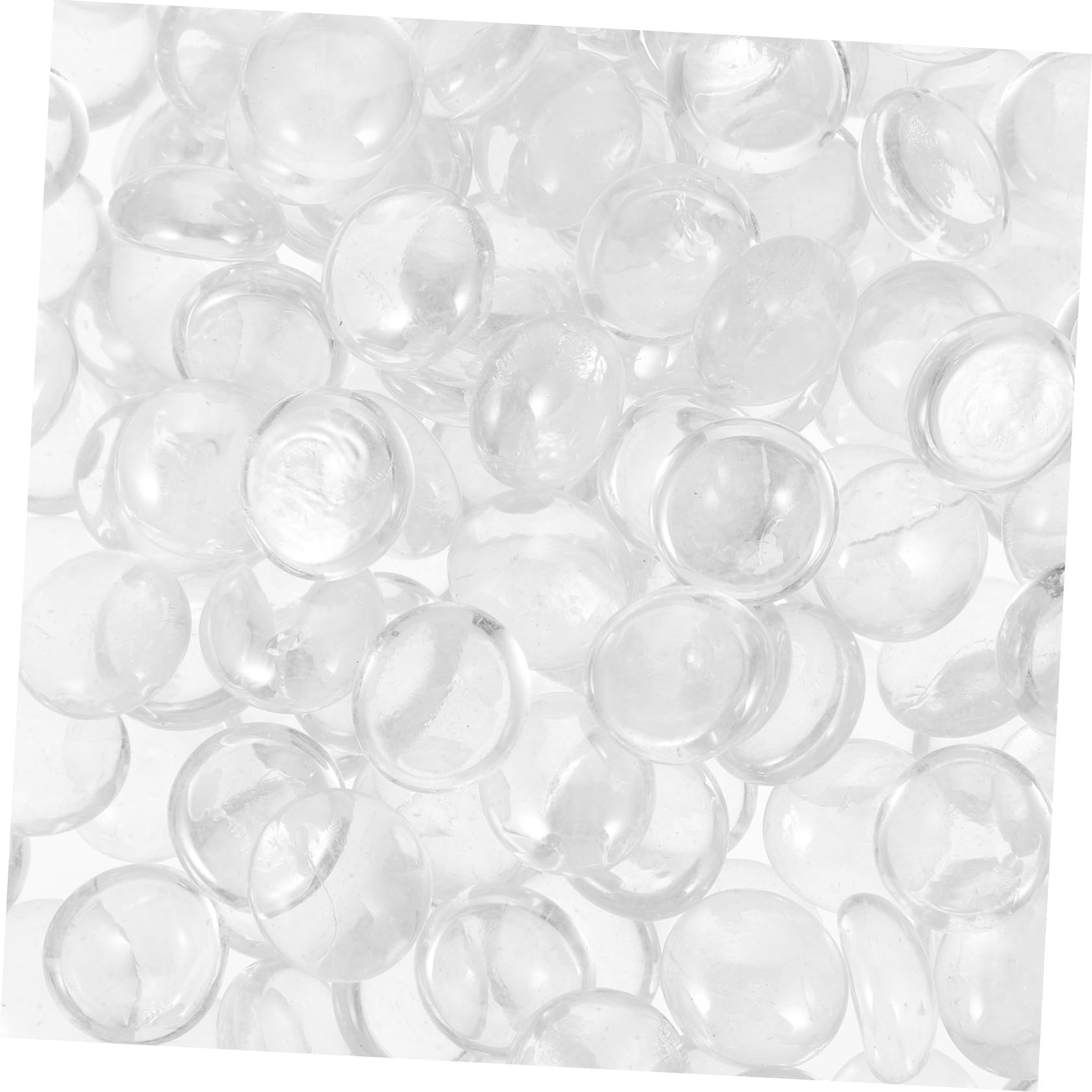 Verre D'aquarium 1kg en Verre pour Plantes et Décoration | Pierres Transparentes, Usage Aquarium et Pots de Fleurs, 16 à 19mm, 1 Paquet, Style Table