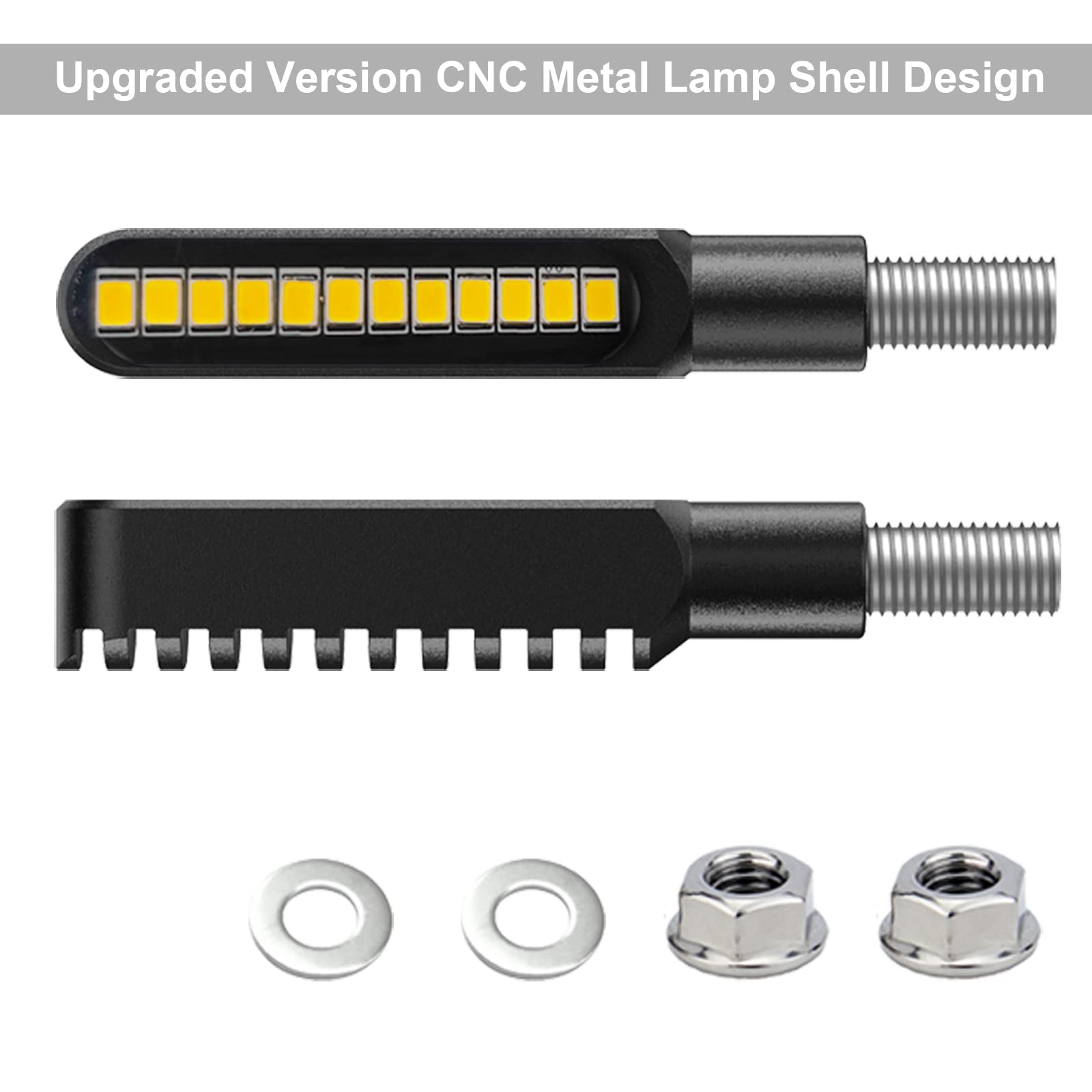 Clignotants Moto Design Moderne Sécurité Accrue KaiDengZhe Indicateurs De Moto Feux Du Signal De Virage, 4PCS Moto Turn Feux Clignotants Moto Projection Clignotants Moto Design Moderne Sécurité Accrue KaiDengZhe Indicateurs De Moto Feux Du Signal De Virage, 4PCS Moto Turn Feux Clignotants Moto Projection