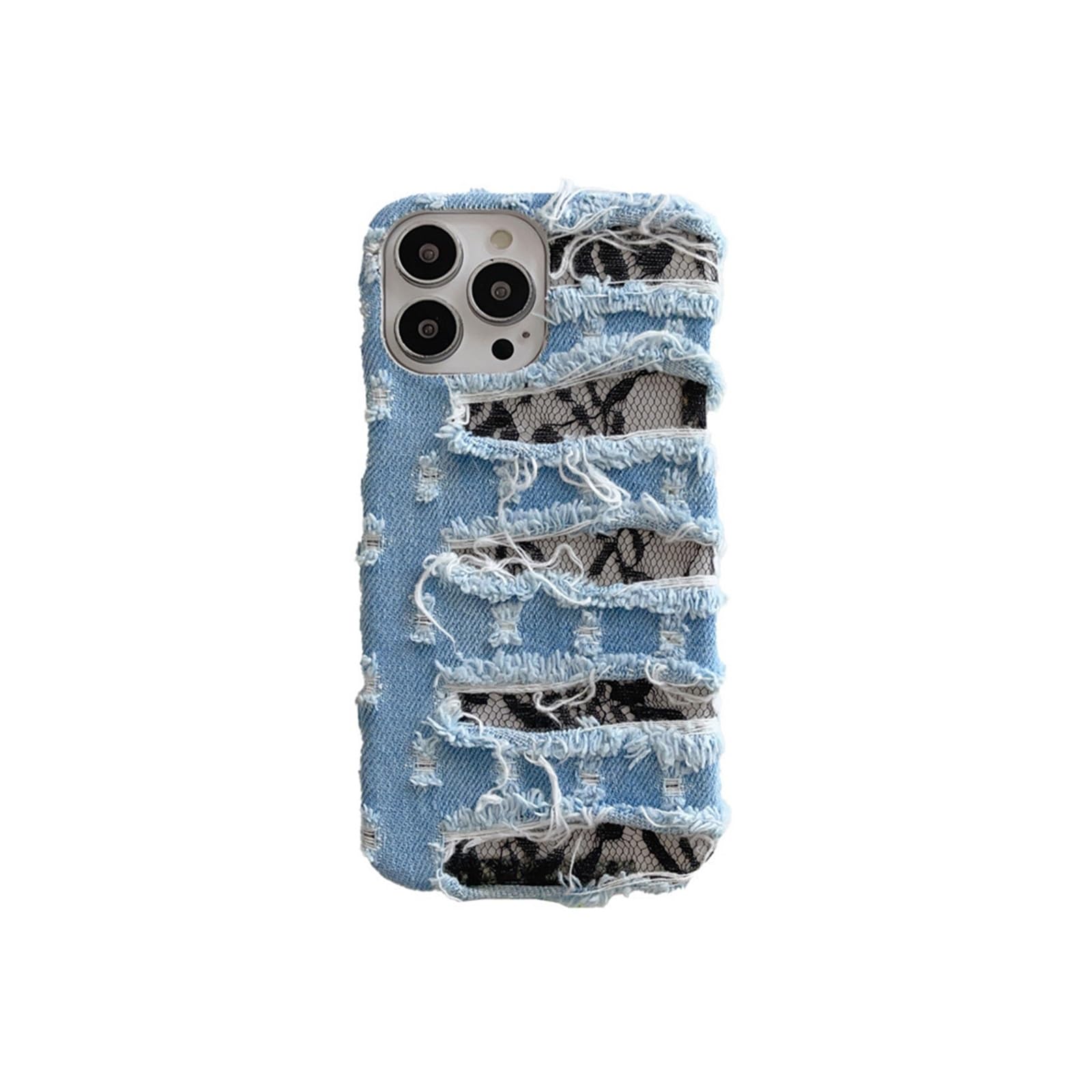 Amazon.com: Creative Black lace Denim Fabric Suitable for