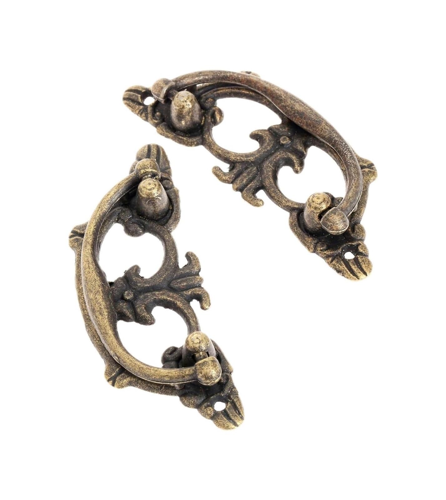 Opeximatun Kitchen Cupboard Handles, Bronze Zinc Alloy Cupboard Drawer Handles 2pcs 83x31mm