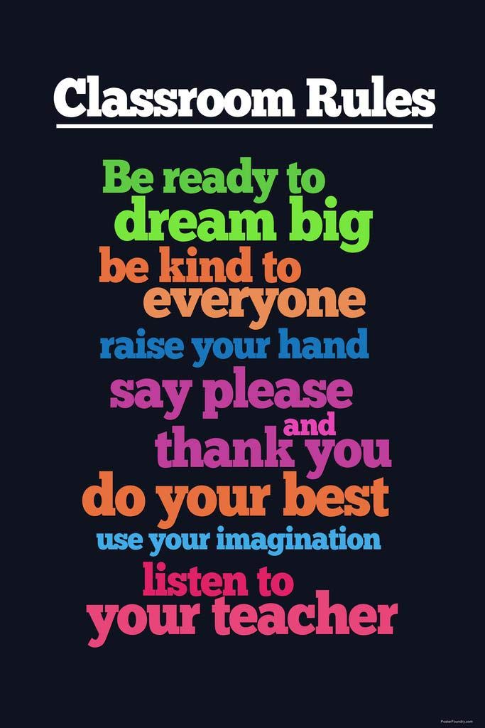 Laminated Classroom Rules Be Ready To Dream Big Educational Rules Teacher Supplies For Classroom School Decor Teaching Toddler Kids Elementary Learning Decorations Poster Dry Erase Wall Art 16x24