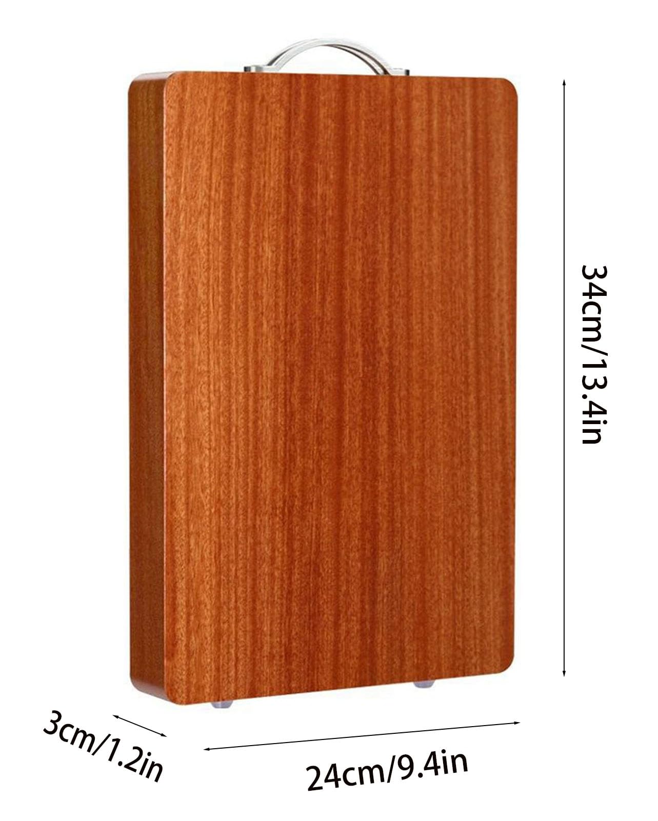 Tabla de cortar de madera de ébano con mango Tabla de cortar de doble cara for carnes y frutas 34 cm/13,4 pulgadas, 38 cm/15,0 pulgadas,Tabla de cortar(34cm/13.4in)