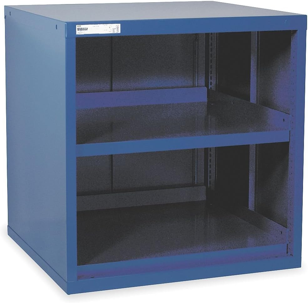 Vidmar/Stanley Black & Decker - RP1182DB - Overhead Cabinet, Open Face Cabinet Doors, 30 inW x 27 3/4 inD x 31 inH, 2 Shelves, Dark Blue