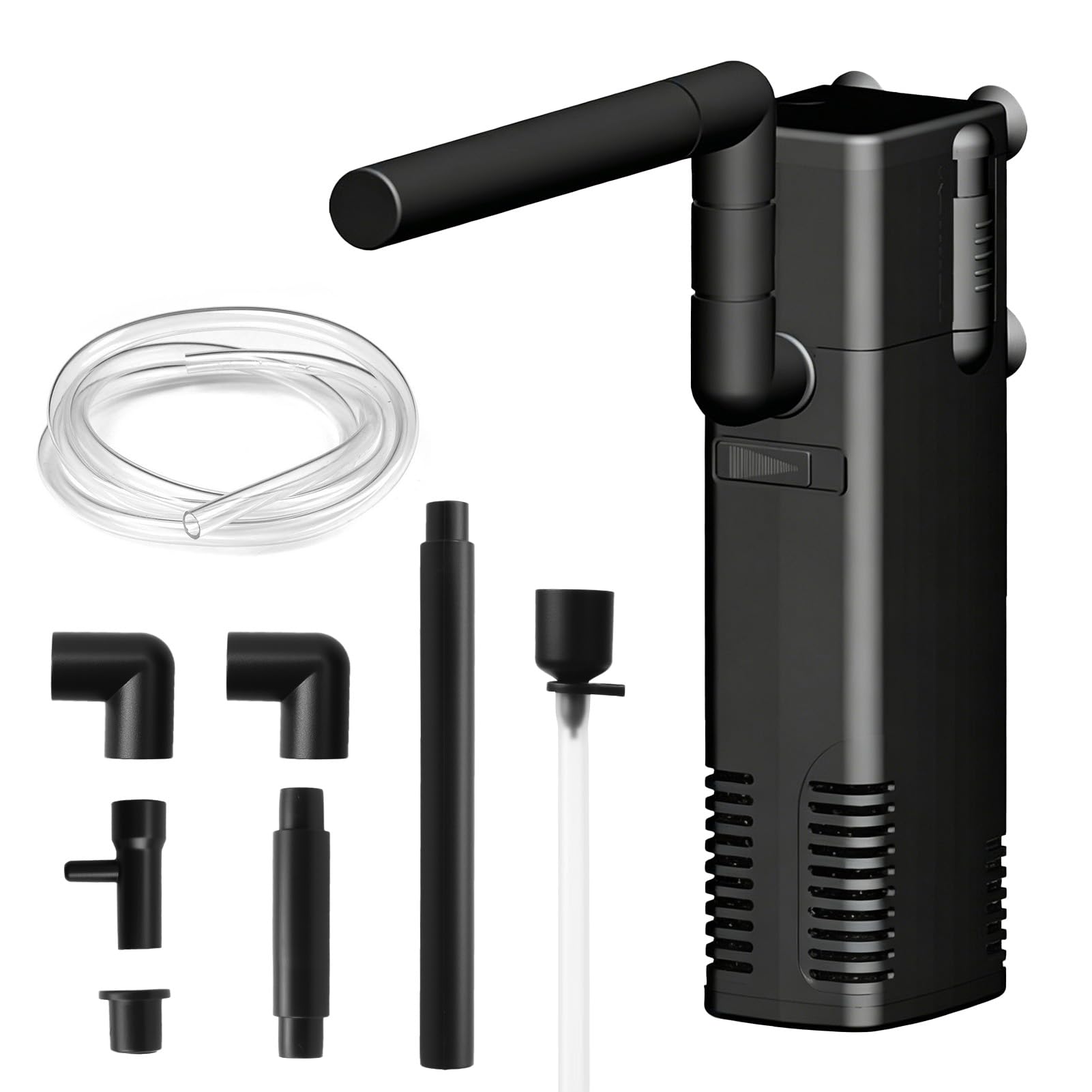3 in 1 Water Filtration, Oxygenation and Source, Internal Filter for 40L Aquarium, Ultra Quiet and Easy to Install, Efficient Filter with Activated Carbon and Flow of 200 L/H