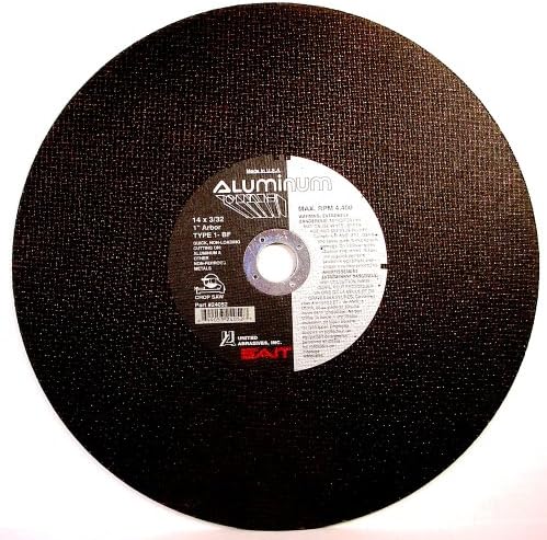 United Abrasives- SAIT 24052 14-Inch x 3/32-Inch x 1-Inch 4400 Max RPM Type 1 Aluminum Chop Saw Wheel for Non-Ferrous Metals, 10-Pack