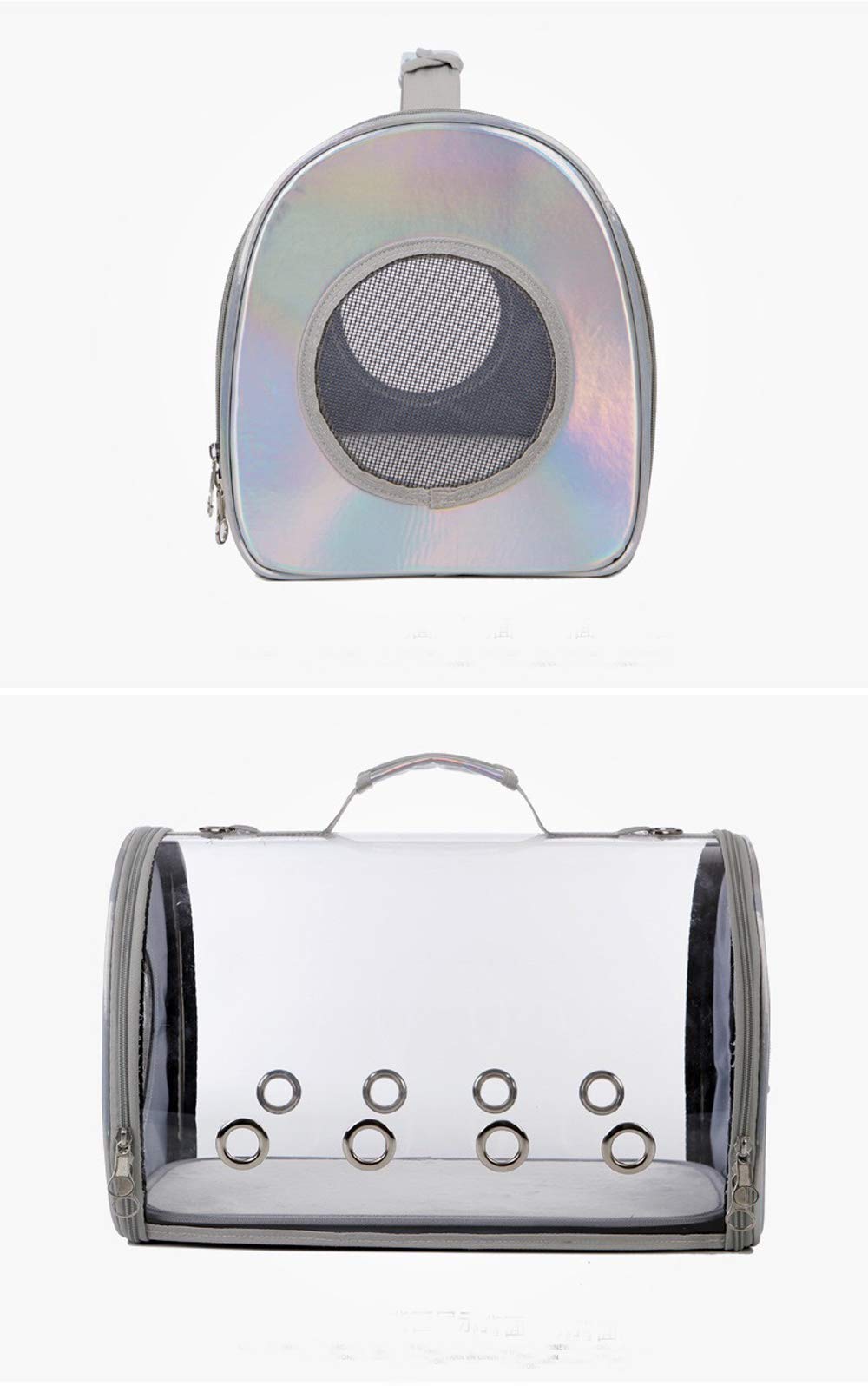 Borsa panoramica Trasparente per Animali Domestici, Zaino con Capsula per Gatti, Borsa a Mano, Adatta per Viaggi, Escursioni e Campeggio