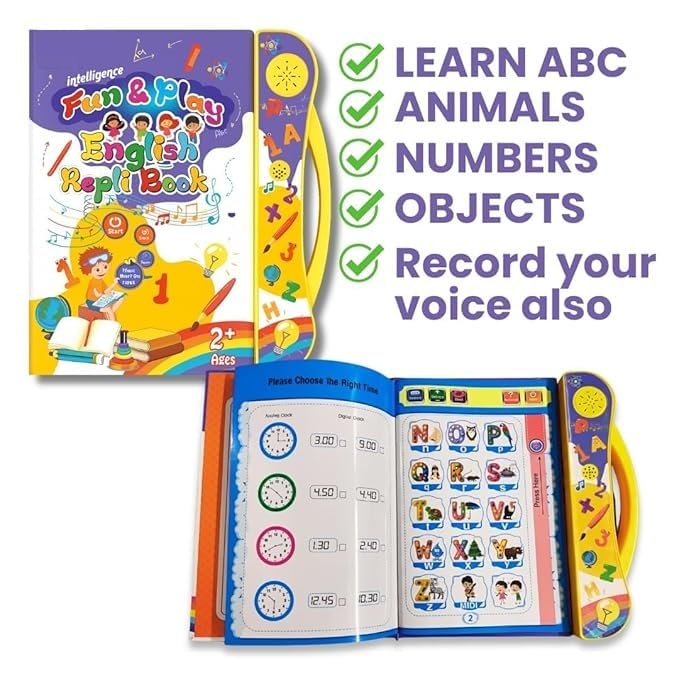 Image of Braintastic Fun & Play English Rapid Book for Kids | Interactive Talking Educational Learning Book with Alphabet, Words & Activities for Toddlers