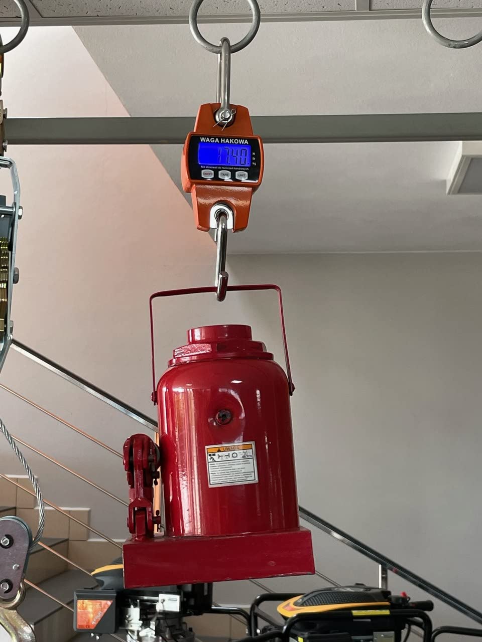 Bilancia a Gancio Sospesa Dinamometro Digitale 300 kg Batterie Incluse
