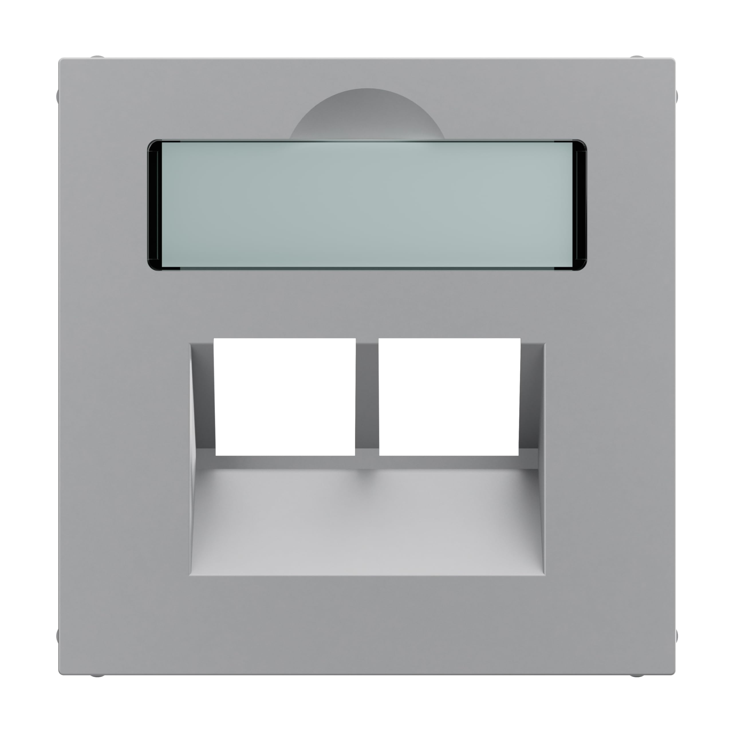 LEGRAND, Seano 765259 Cover 2x RJ45 for Metz, Telegärtner and Rutenbeck Data Sockets with Labelling Field Painted Aluminium