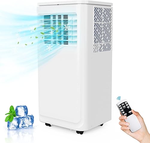 OFIKA Aire acondicionado portátil para interiores de 10000 BTU, unidad de CA portátil para habitaciones de hasta 350 pies cuadrados, aire