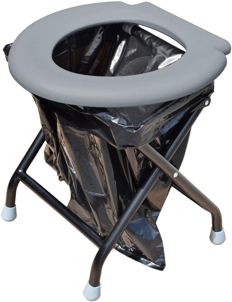 Yachticon Kit Toilette pliable avec 6 sacs - gris