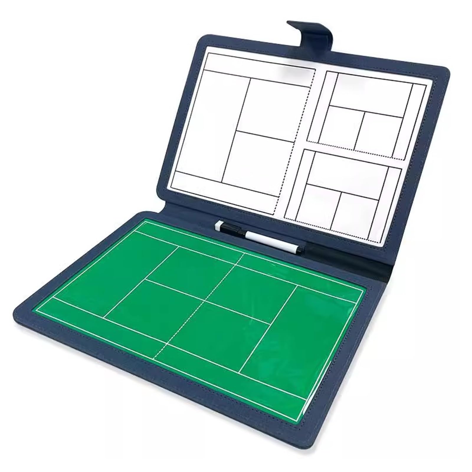 Cartellina Allenatore con Penna Magneti, Lavagnetta Strategie, Lavagna Magnetica per Allenamento e Analisi dei Giochi, Lavagna per Allenatori di Tennis, con 2 Pennarelli per Lavagna Bianca