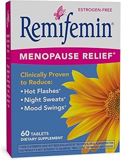 Nature's Way Remifemin Menopause Relief*, Reduces Hot Flashes and Menopause Symptoms*, Estrogen-Free, 60 Tablets
