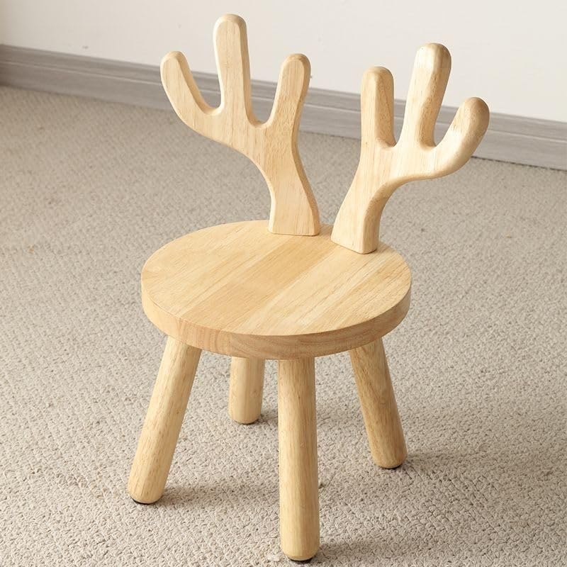 Kids Wooden Chair - Child's Stool for Toddlers, Small Wooden Chair for Dining, Play & Montessori Activities, Preschool, Daycare, Bedroom, Playroom Nursery Seat, Furniture Stool for Boys, Girls