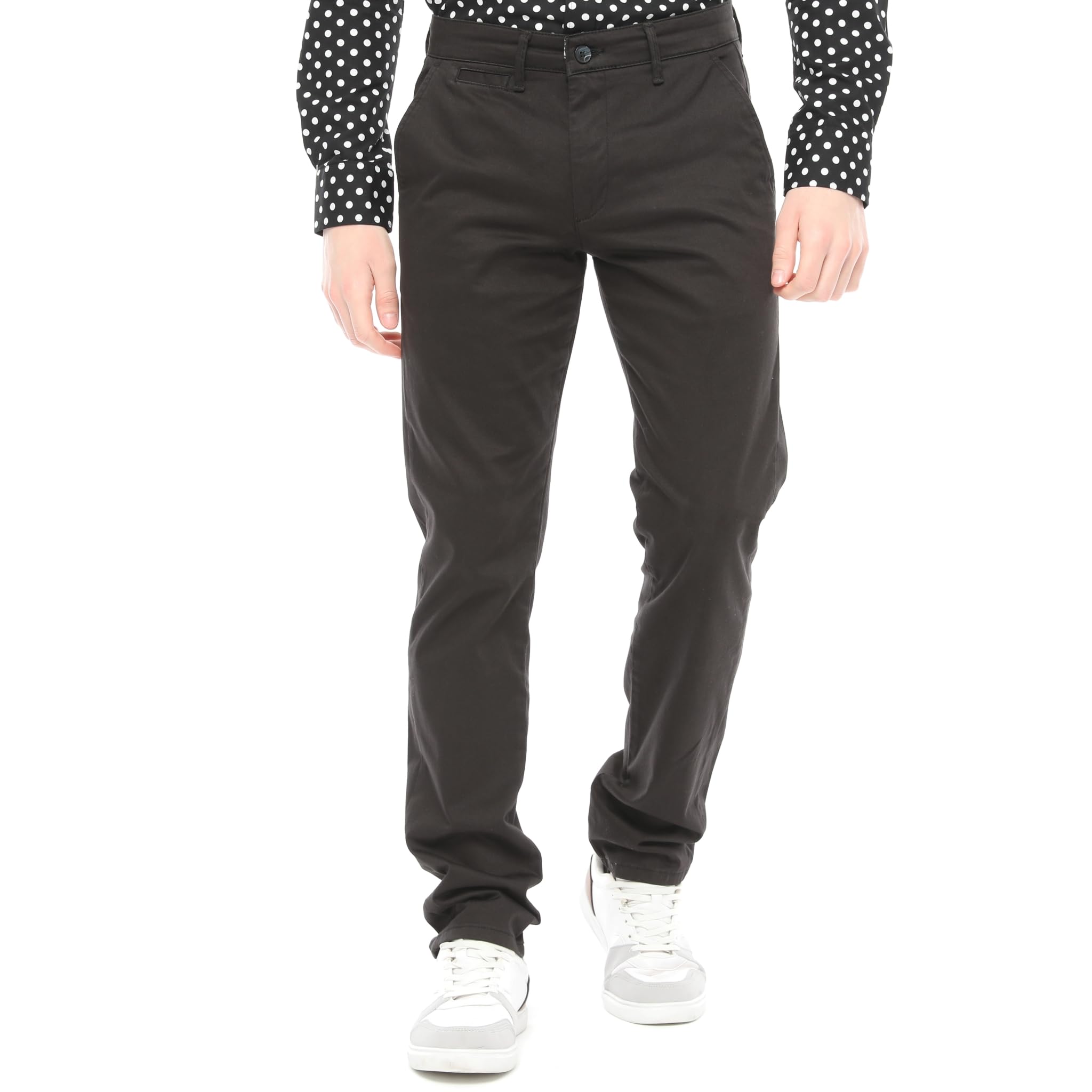 Xact Men's Black Classic Soft Twill Stretch Chino Trouser (Black) 36 In 32L