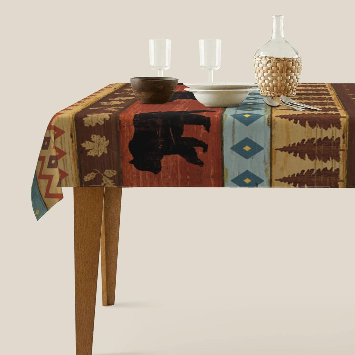Mutakin - Mantel Rectangular Con Estampado De Vaca, Lavable