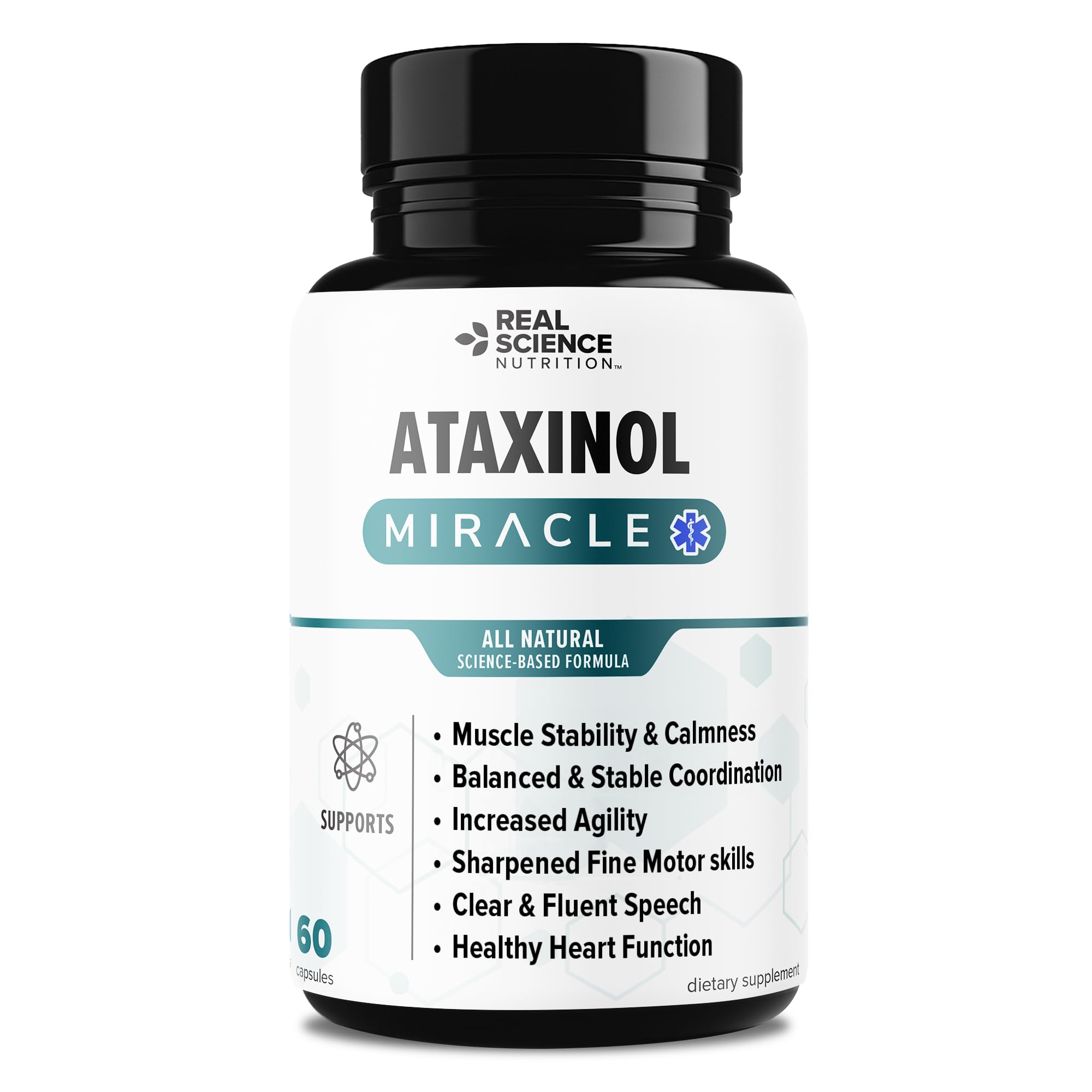 Real Science Nutrition Offers Ataxinol Miracle for Ataxia Relief, Muscle Tremors, impaired Balance, decreasing Coordination, Loss of fine Motor Skills, slurred Speech and Heart Problems.