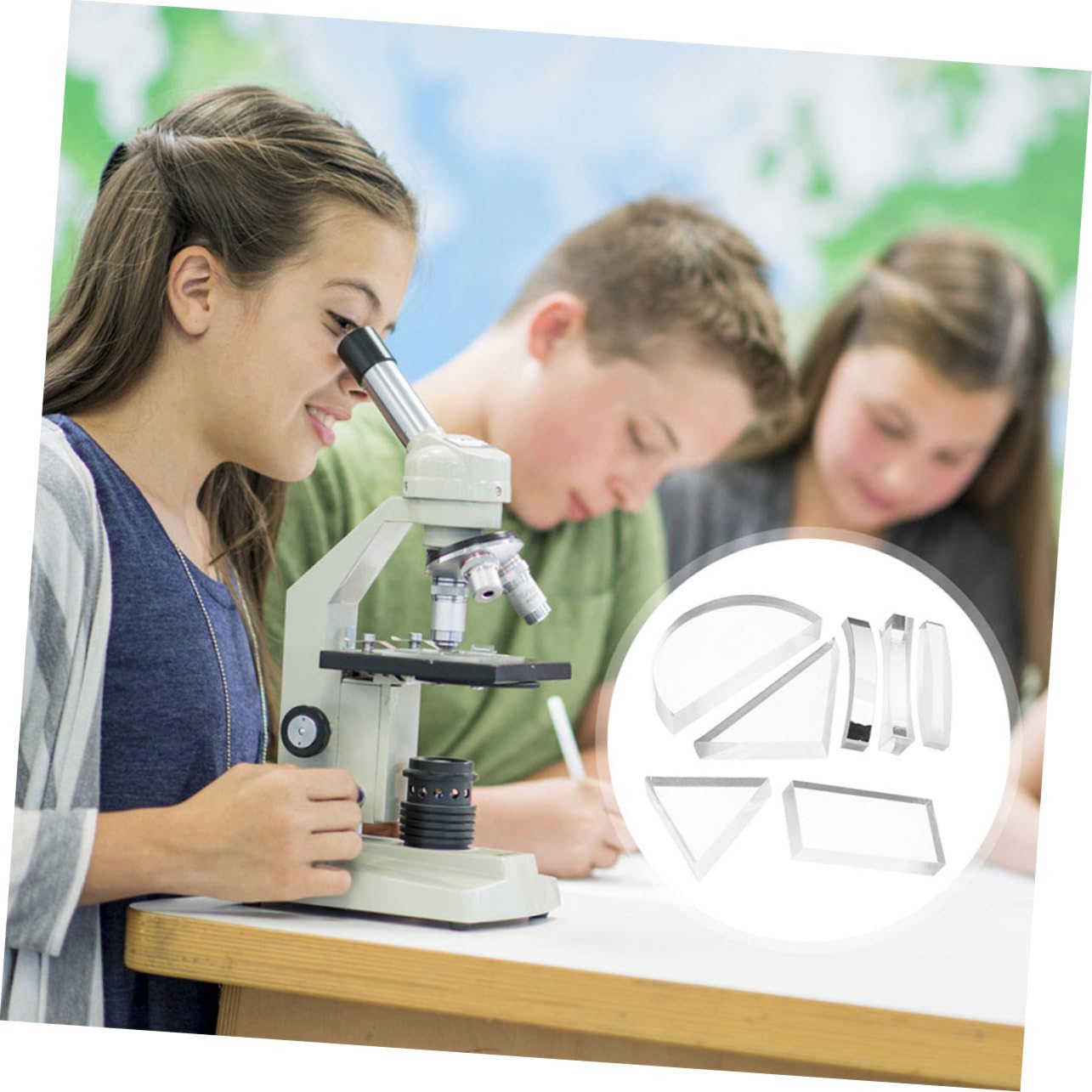 PRETYZOOM 5 Series Juego De Lentes Ópticos Cóncavo Experimentar Ayudas De Aprendizaje Lente De Enseñanza De La Ciencia Lente Cóncava Convexa Lentes Convexas Vidrio Transparent 5 Piezas X 5