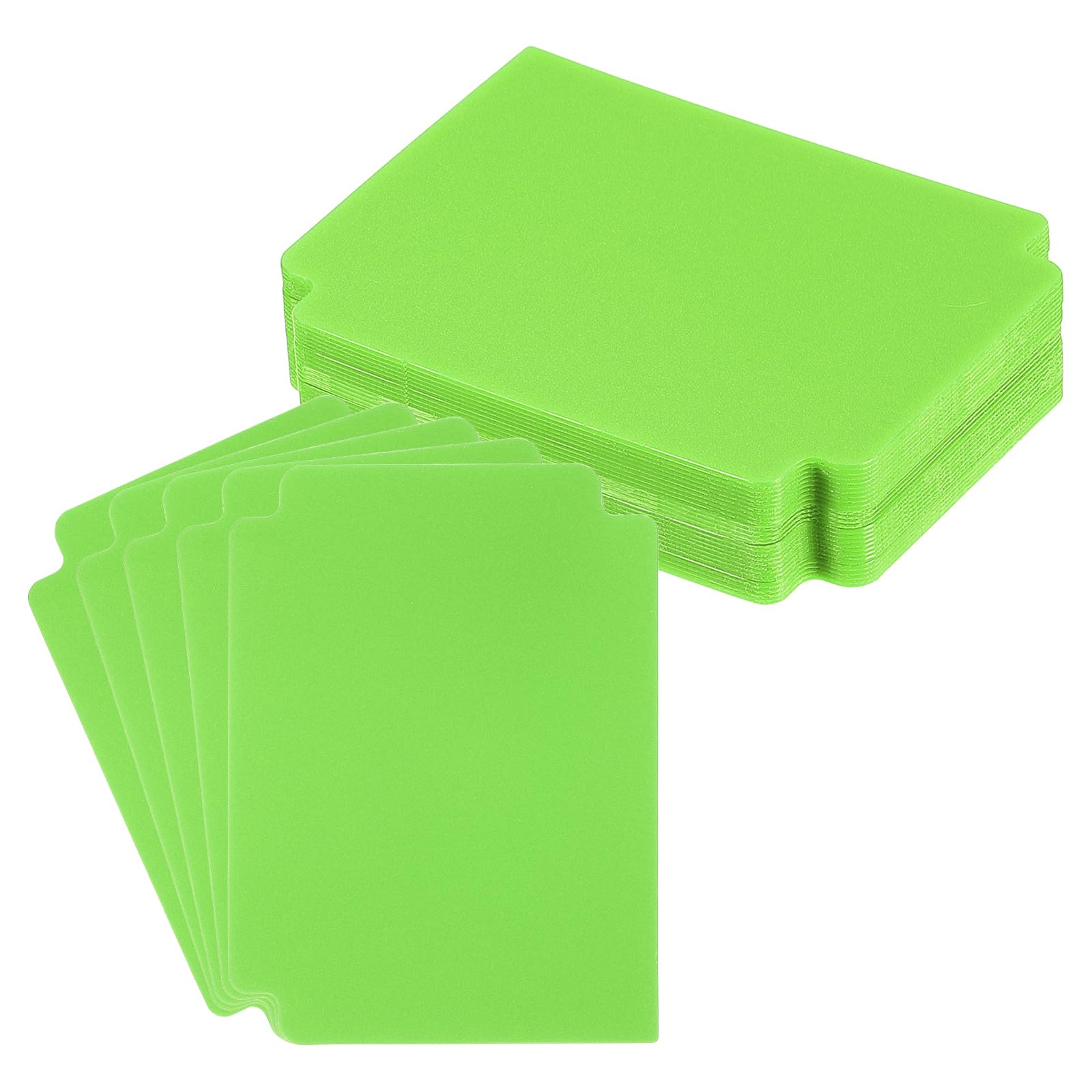 PATIKIL Trading Card Dividers 50 Pack, Green, Polypropylene, 3.7x2.8 inch, Card Dividers