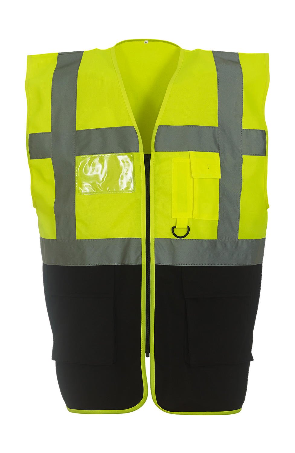 Yoko Unisex Hi Vis Yellow/Black Hi Vis Safety Vest - Multicolour - Medium