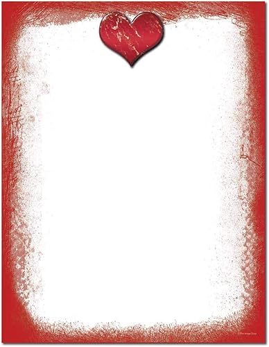 Grunge Heart Letterhead Laser & Inkjet Printer Paper