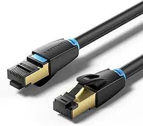 Cabo De Rede Cat8 Ethernet Rj45 40Gbps 2000Mhz 50cm Vention