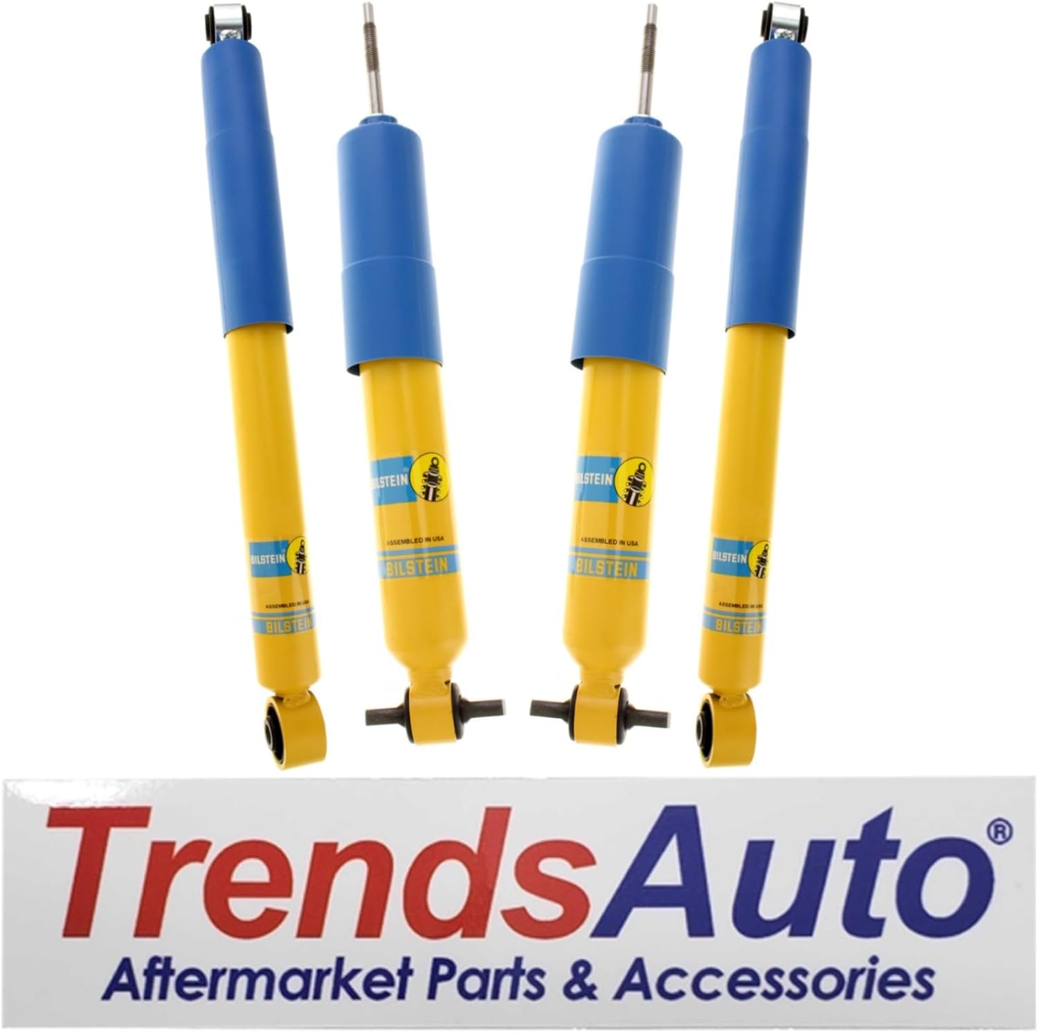 4600 Series Set of Front & Rear Shocks fits 1999 2006 Silverado 1500 RWD with 0-1” Rear Lift - Fits Models Without ZX3 Electronic Suspension Package - TrendsAuto Decal Included