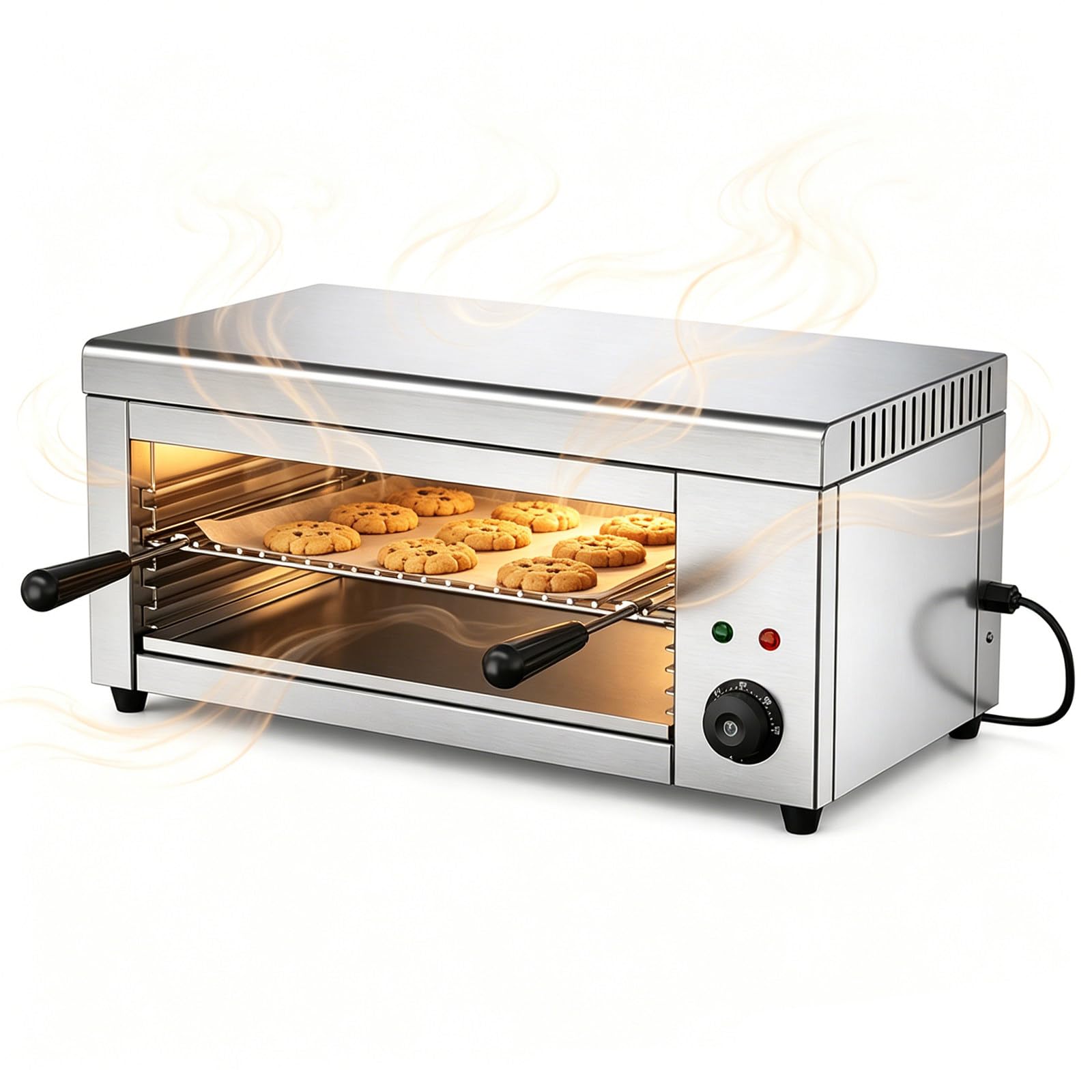 Grill salamandra de sobremesa, derretidor de Queso eléctrico de 2000 W, Grill asador de Queso, Montaje en Pared, mostrador BBQ para Cocina de Restaurante, 50-300 °C