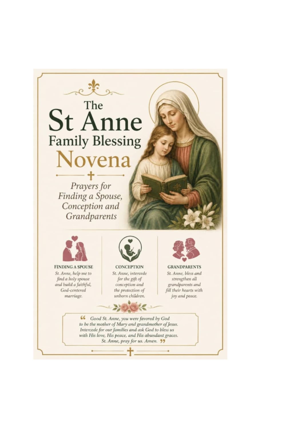 The St Anne Family Blessing Novena: Prayers for Finding a Spouse Conception and Grandparents
