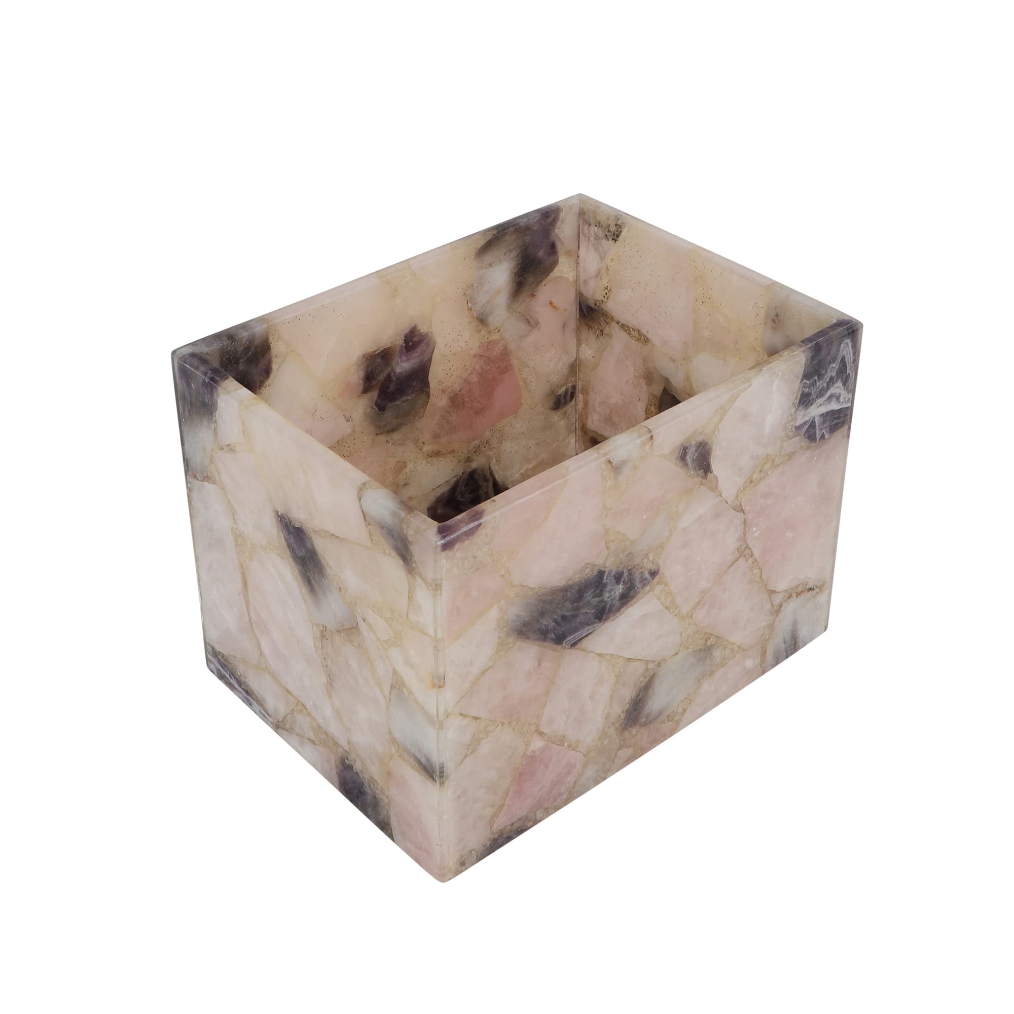 NikkisPride Rose Quartz & Amethyst Waste Basket 3