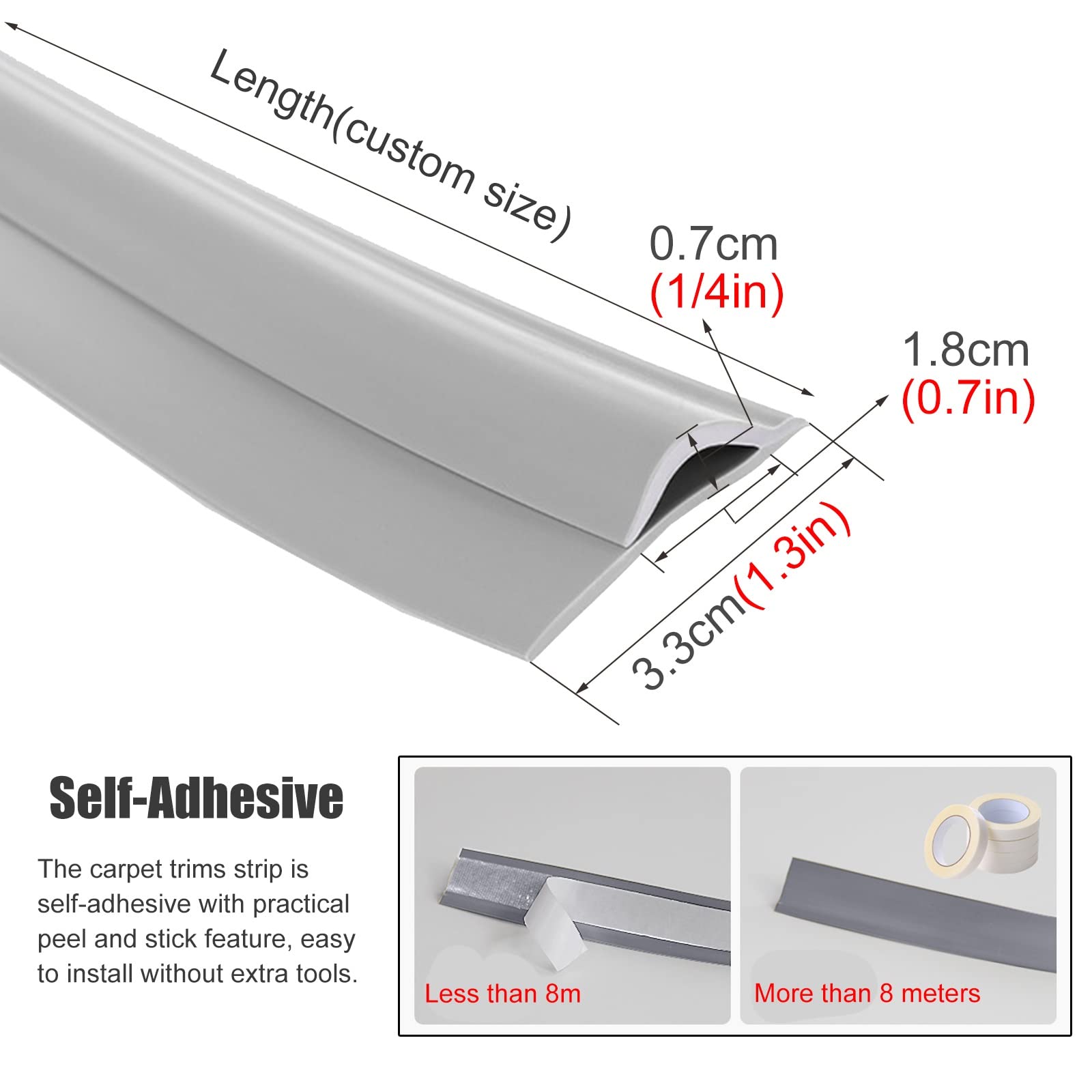 Iaoskqwu Bande De Garniture De Tapis, Bande De Tapis En PVC Auto