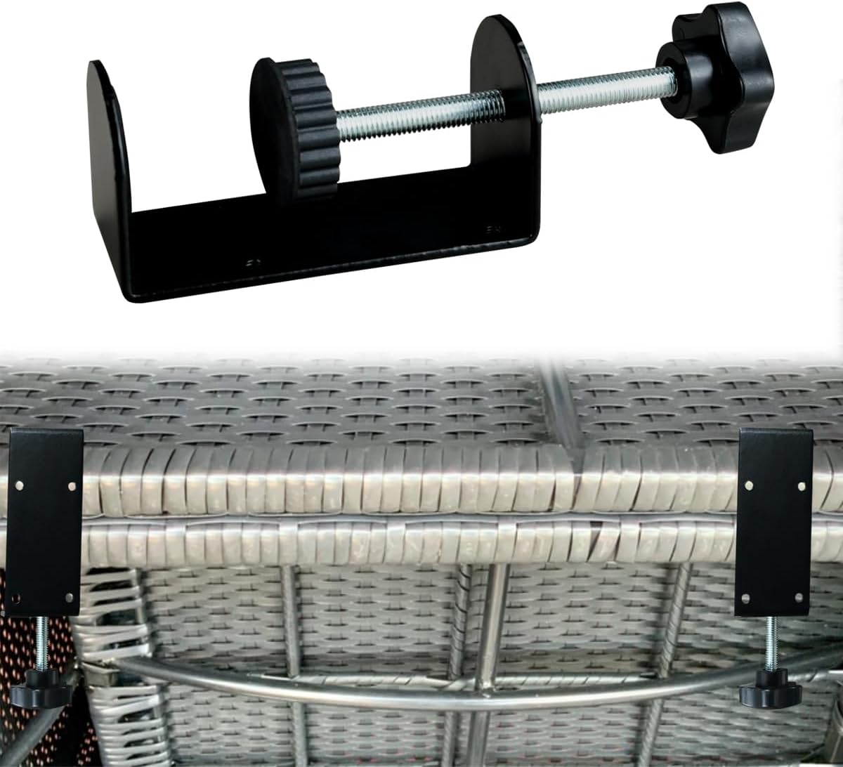 4 Sets Patio Furniture Clips, Adjustable Sectional Couch Sofa Funiture Clamps, Sectional Patio Couches Clips 3in Outdoor Wicker Furniture Clips