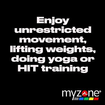 MYZONE MZ-3 Performance Gym Shirt for Men, Black (M) | Designed for MZ-3 Heart Rate Monitor, Seamless Sensors, Built-In Belt, Versatile for All Sports Activities