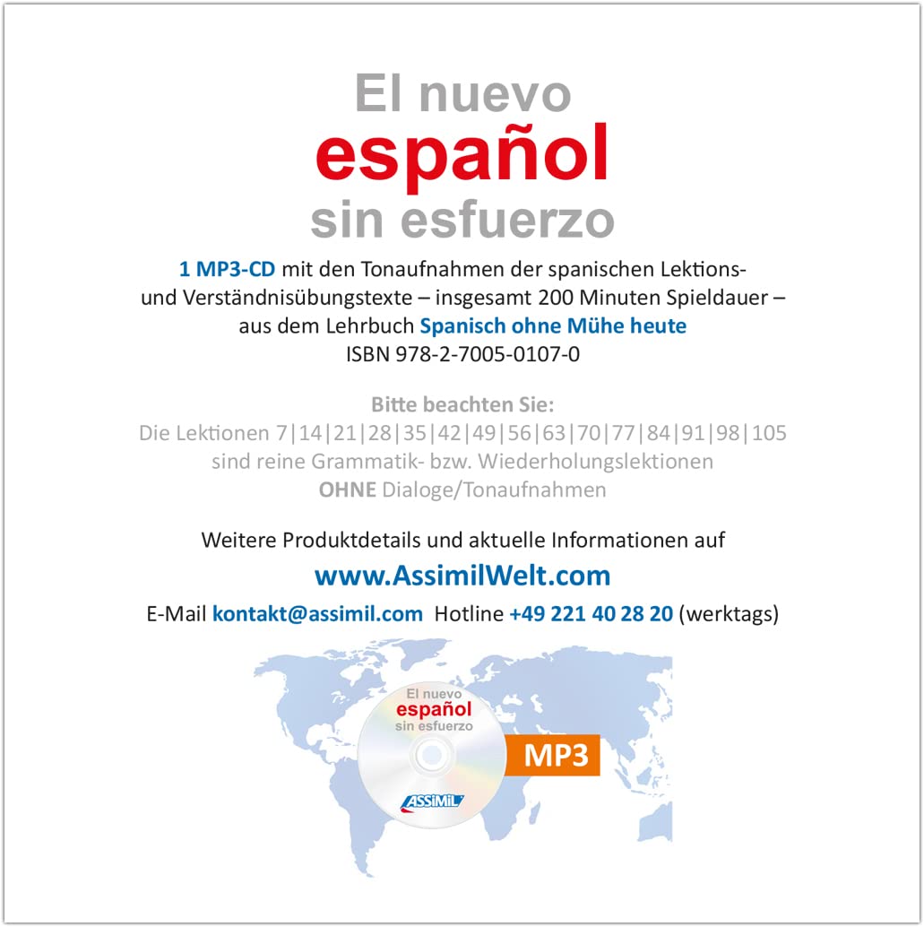 ASSiMiL Spanisch ohne Mühe heute - MP3-CD: Selbstlernkurs für Deutschsprachige (Niveau A1-B2)