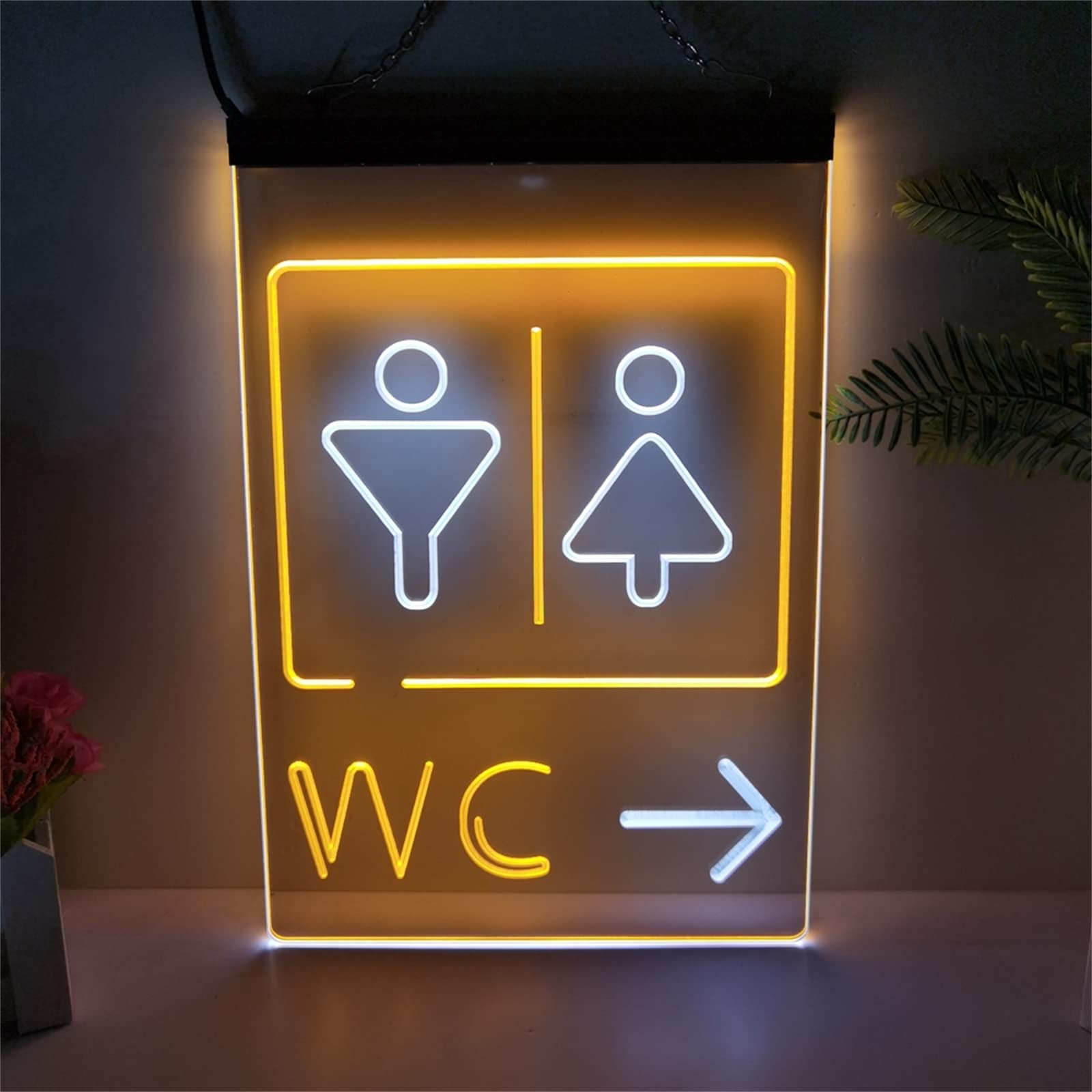 REWIS WC Arrow Point to Right LED Neon Signs