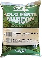 Terra Vegetal 5kg Orgânica Para Plantas Jardins Horta E Vasos