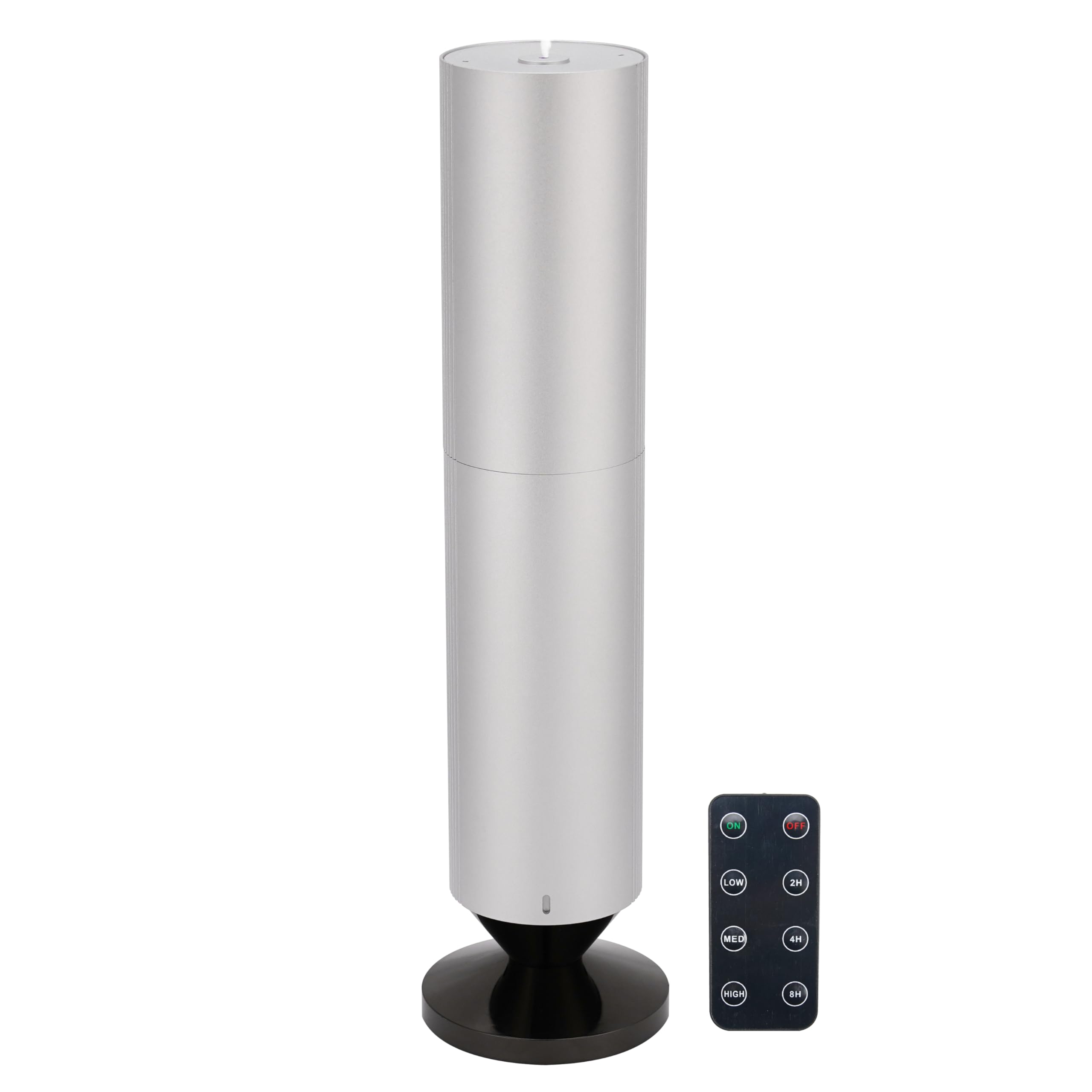 Dyfuzor olejków eterycznych - pilot zdalnego sterowania i sterowanie Bluetooth, wysoka atomizacja 120 ml, wyciszenie, dyfuzory zapachowe do olejków eterycznych (Srebrny)