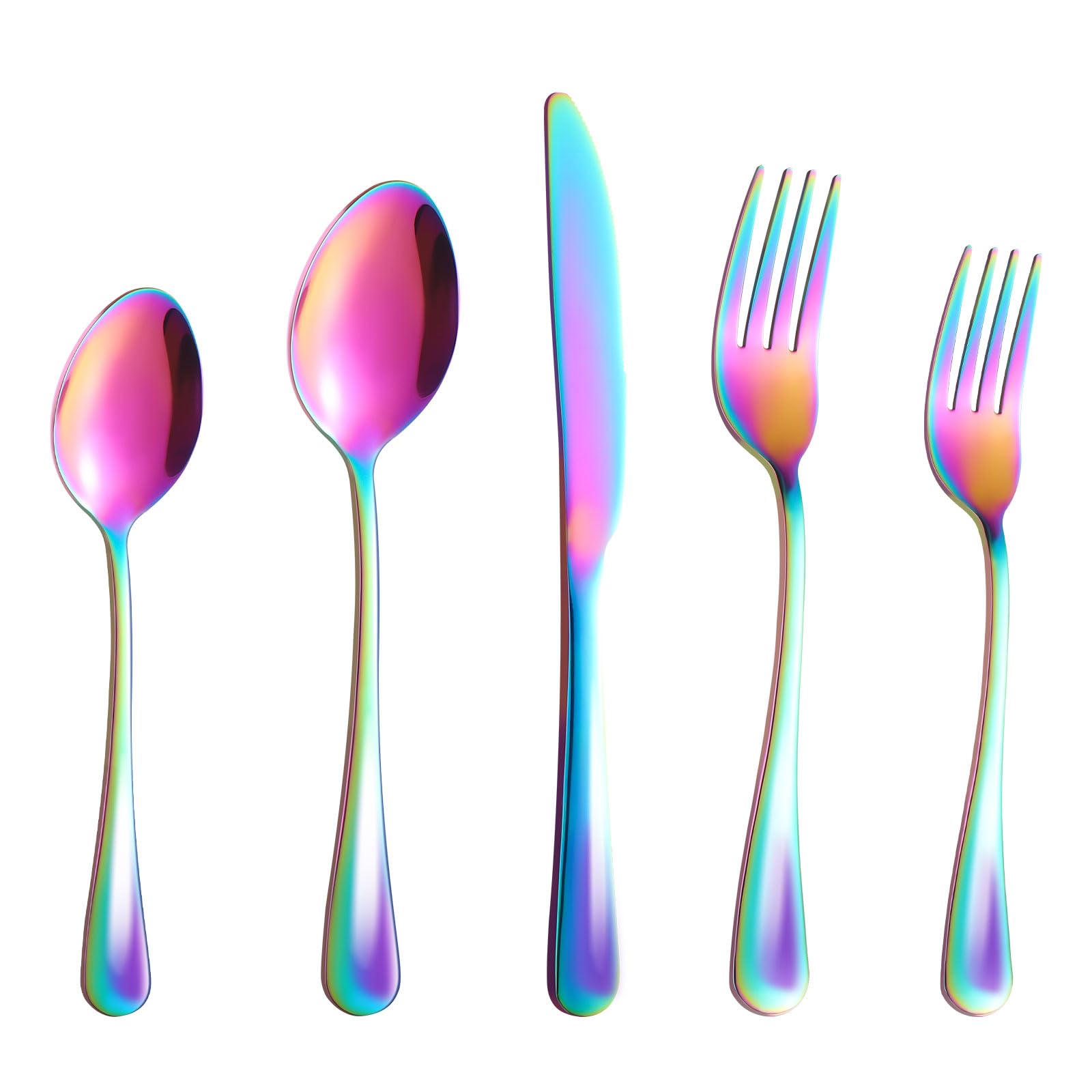 12 Pieces Spoons and Forks Set,Food Grade Stainless Steel Flatware Cutlery Set,6 Forks(6.8 inch)and 6 Spoons(6.6inch)Silverware Set for Home,Kitchen,Restaurant-Mirror Polished & Dishwasher Safe(Gold) — Amazon image 8