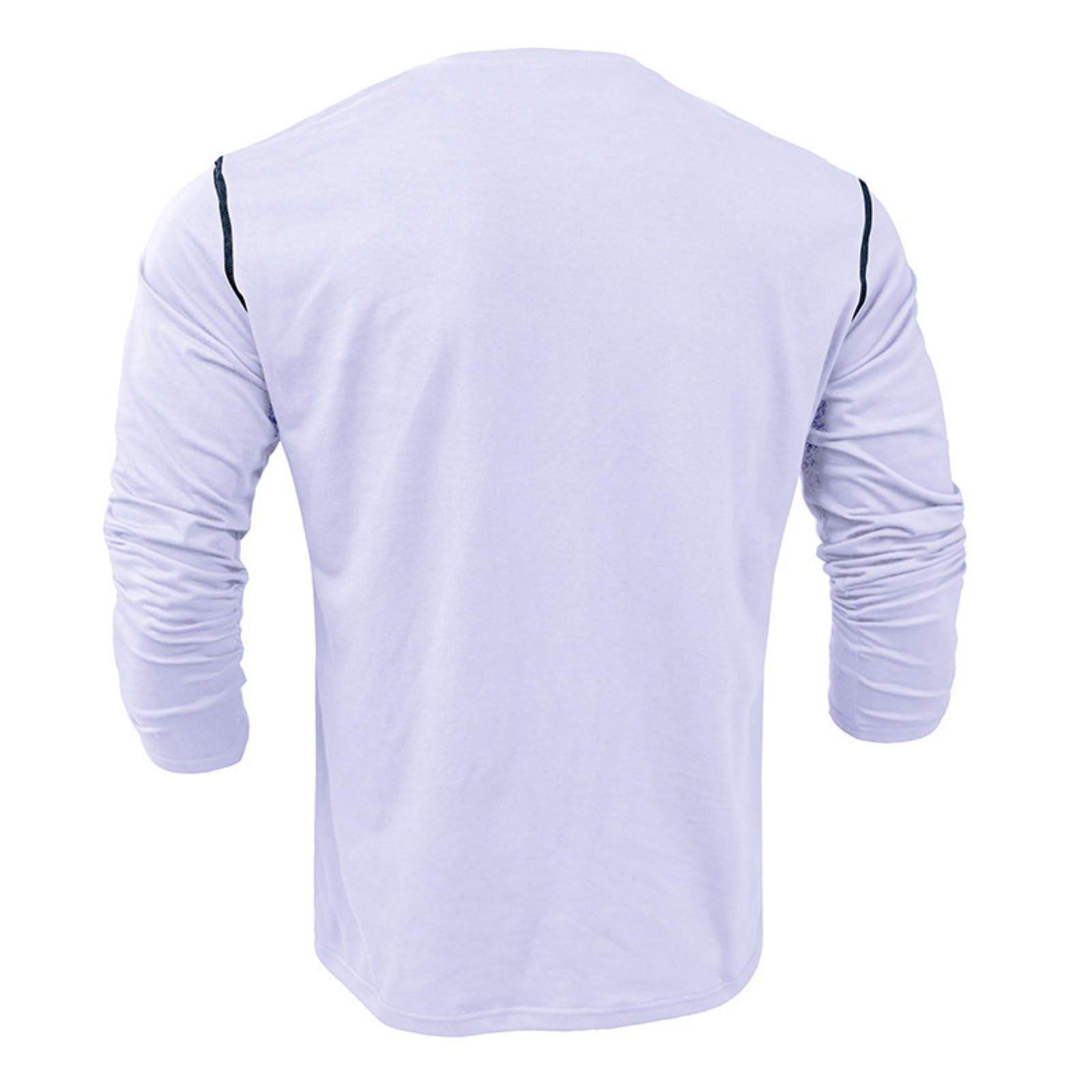 Henley Langarm-Hemden Für Herren Basic Casual Button Down Leichte Golf Shirts