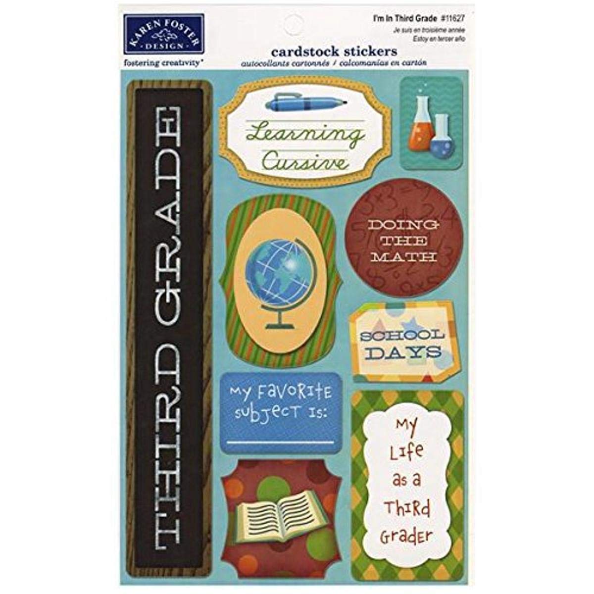 Karen Foster Design Commencement Scrapbooking Sticker Sheet - Acid & Lignin Free, Graduation Theme, 5x9"