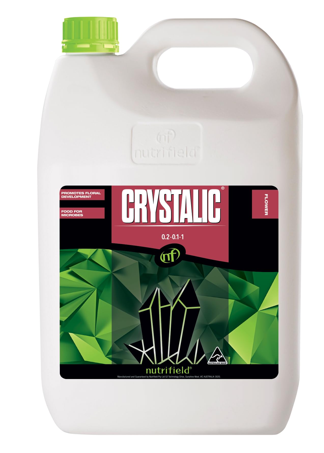 NUTRIFIELDCrystalic - 5L High in Molasses Complex Polysaccharides (sugars) Aloe Vera, Amino Acids for Aromatic Plants and Flowers