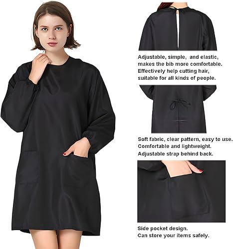 Miniatura 4 de TOPTIE Chaqueta impermeable para peluquería para mascotas, delantal con 2 bolsillos