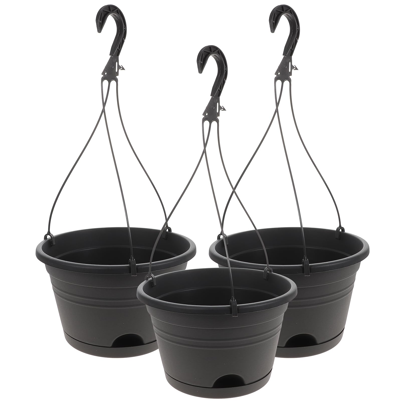 Cabilock 3 Stücke Blumenampel Pflanzampel Hängeampeln Hängender Blumentopf mit Haken Hängepflanztopf Pflanztopf Blumenkasten zum Aufhängen für Innen Außen Garten Balkon Terrasse
