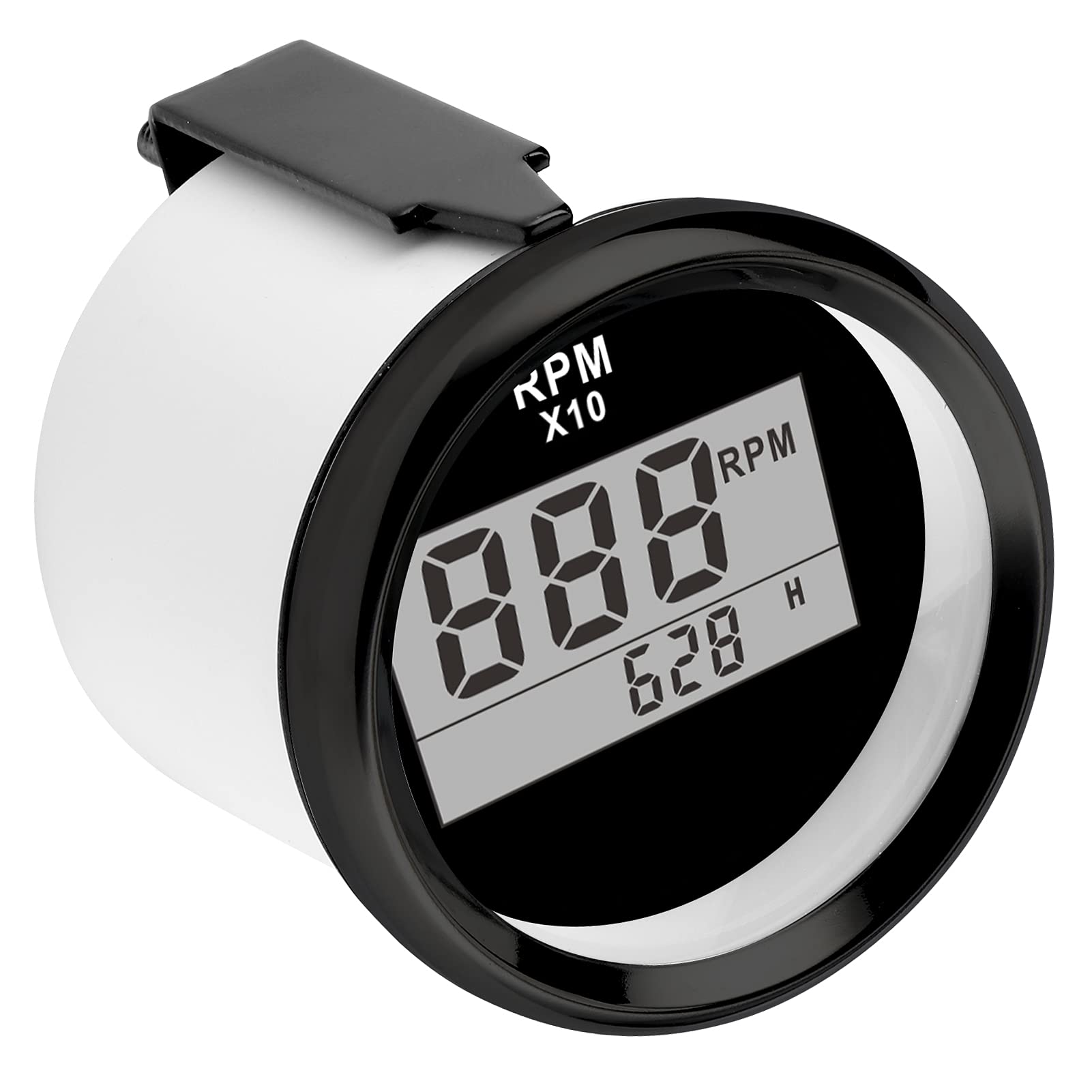 Tacómetro Medidor Digital 0-9990RPM IP67 9-32V 52mm 2 Pulgadas Pantalla LCD para Coche Camión Barco